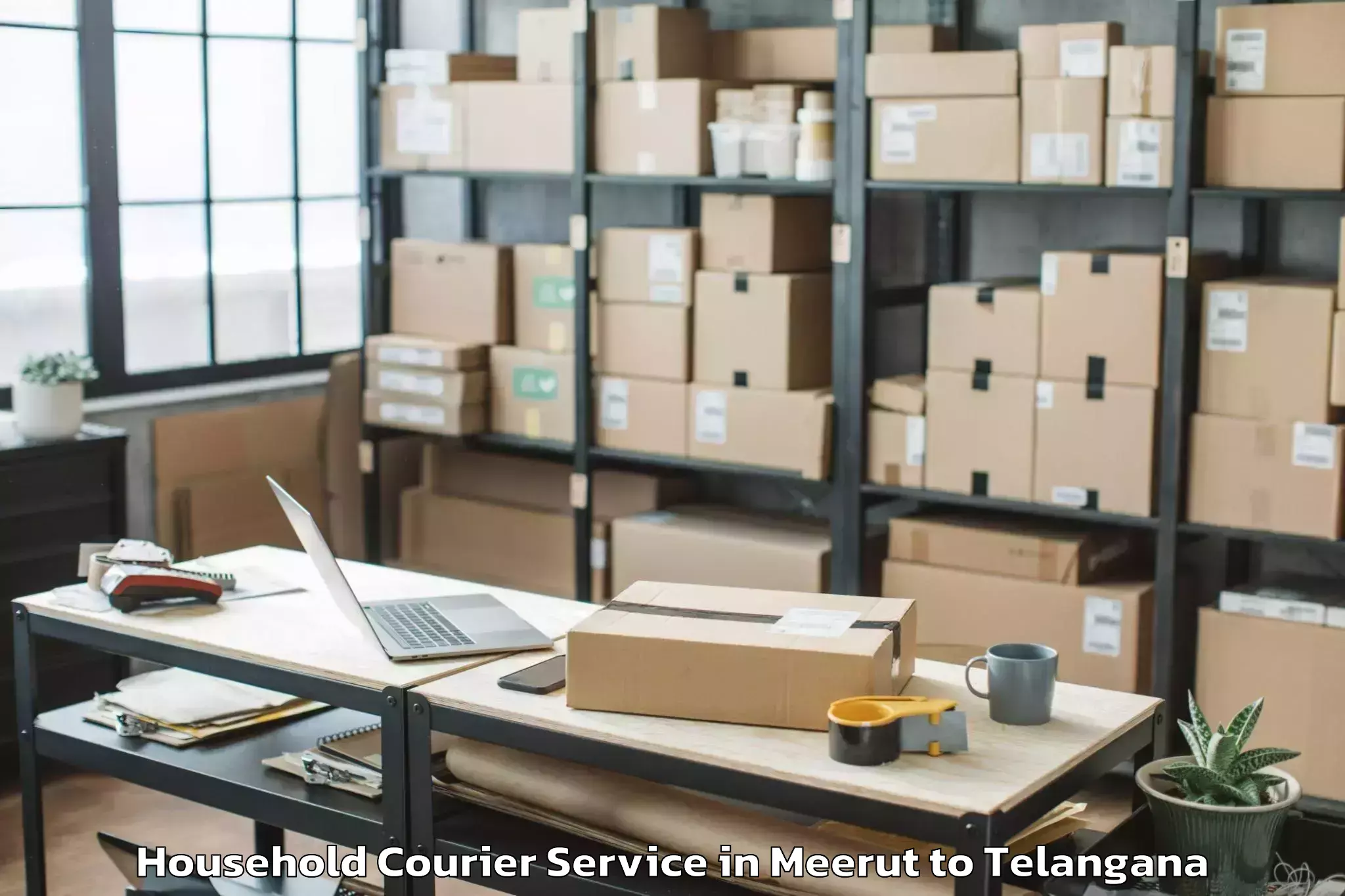 Reliable Meerut to Nizamsagar Household Courier